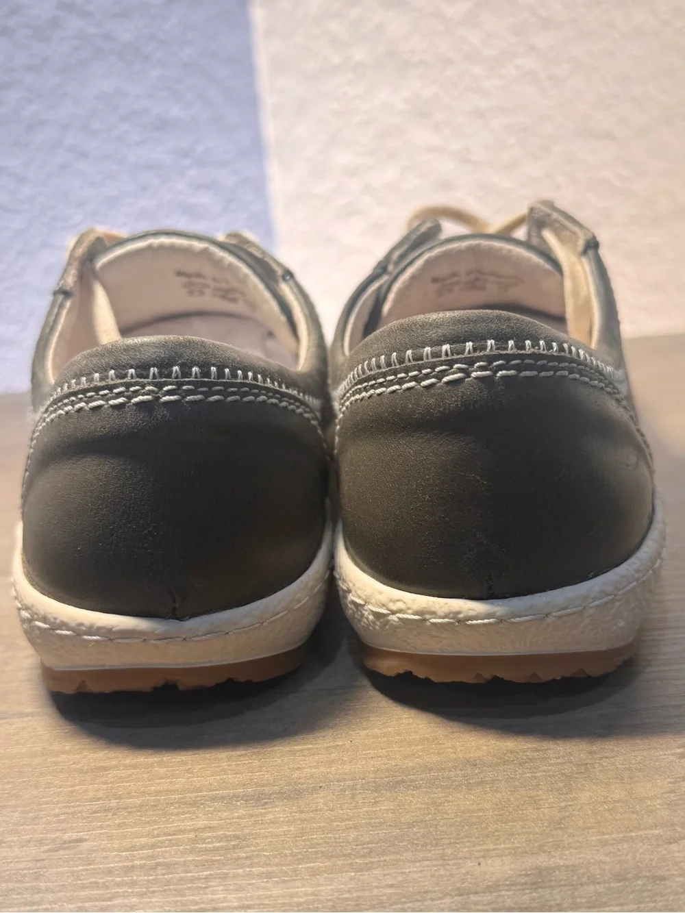 Josef Seibel Leather Comfort Sneakers Gray EU 38 US 7.5 Lace Up